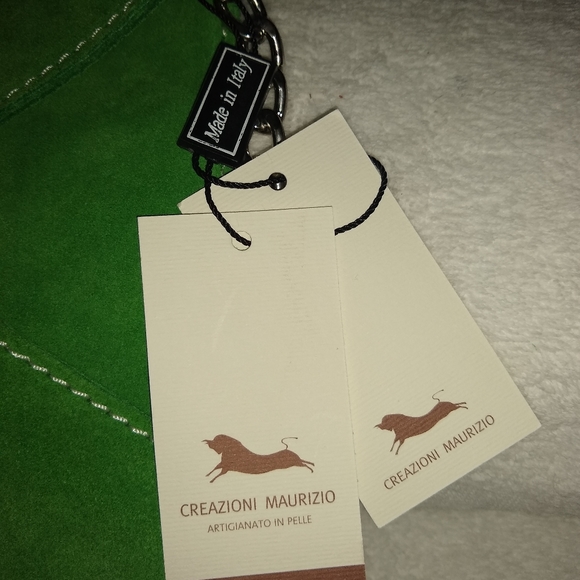 Creazioni Maurizio green leather purse. - Picture 4 of 7